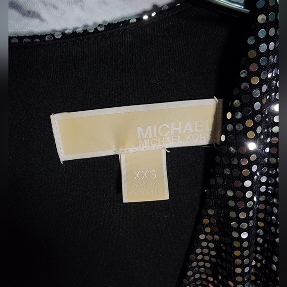 MICHAEL KORS Mirror Dot Matte-Jersey Crossover Dress Size XXS - Picture 4 of 7